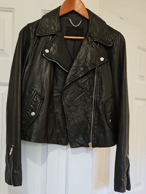 J. Crew Black Leather Moto Jacket